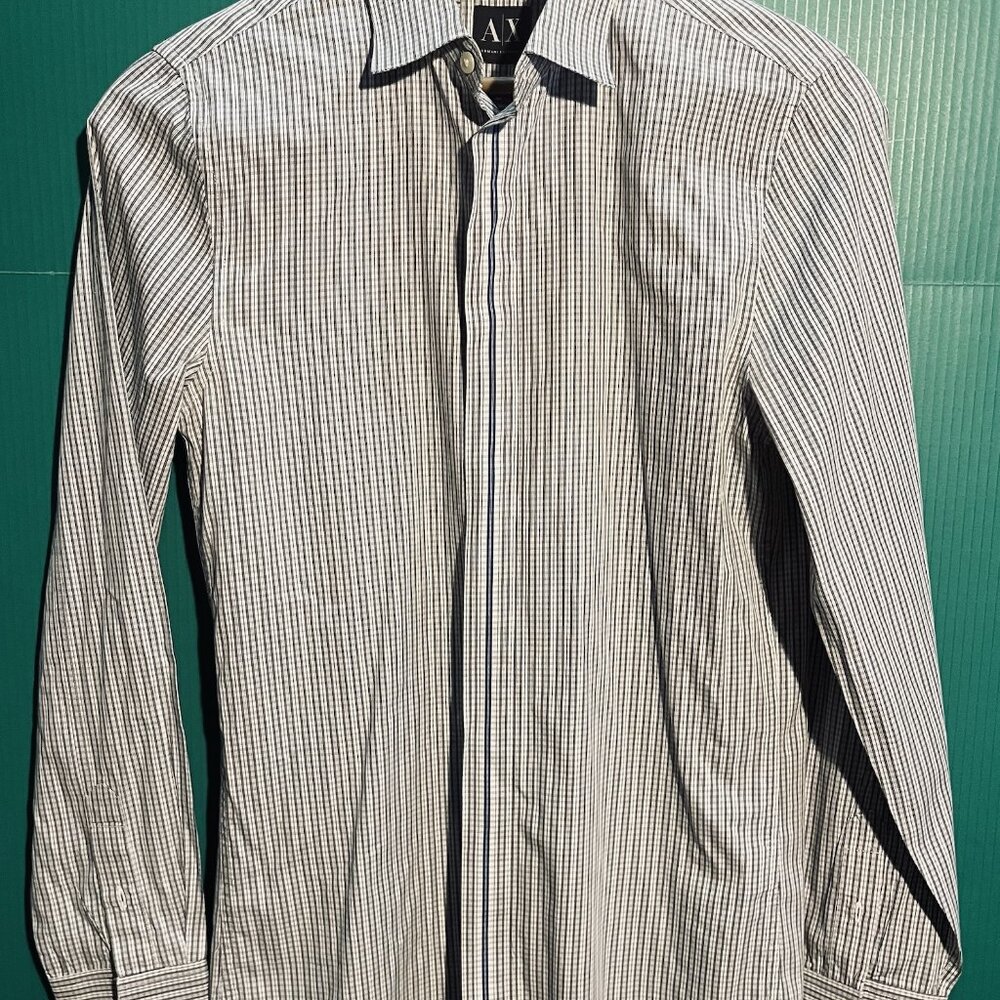 Armani Exchange Slim Fit Dress Shirt – Size SP, Long Sleeve, Clean Condition